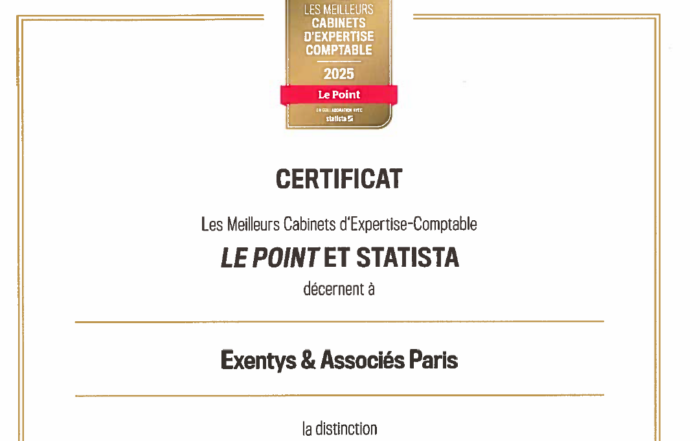 Exentys dans le classement des meilleurs cabinets